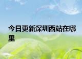 今日更新深圳西站在哪里