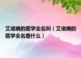 艾滋病的医学全名叫（艾滋病的医学全名是什么）