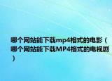 哪个网站能下载mp4格式的电影（哪个网站能下载MP4格式的电视剧）
