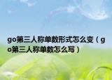 go第三人称单数形式怎么变（go第三人称单数怎么写）