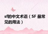 sf的中文术语（SF 最常见的用法）