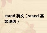 stand 英文（stand 英文单词）