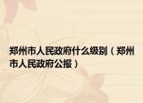 郑州市人民政府什么级别（郑州市人民政府公报）
