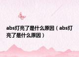 abs灯亮了是什么原因（abs灯亮了是什么原因）