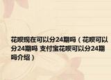 花呗现在可以分24期吗（花呗可以分24期吗 支付宝花呗可以分24期吗介绍）