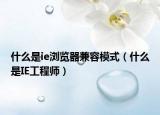 什么是ie浏览器兼容模式（什么是IE工程师）