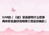 SJM的（《谜》里面都有什么歌要具体歌名最好说明哪三首是改编的）