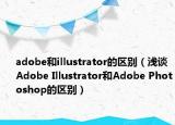 adobe和illustrator的区别（浅谈Adobe Illustrator和Adobe Photoshop的区别）