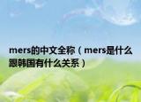 mers的中文全称（mers是什么跟韩国有什么关系）