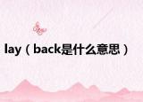lay（back是什么意思）