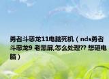 勇者斗恶龙11电脑死机（nds勇者斗恶龙9 老黑屏,怎么处理?? 想砸电脑）