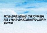 母亲扑过来抓住我的手,忍住哭声说描写方法（母亲扑过来抓住我的手忍住哭声分析这句话）