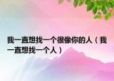 我一直想找一个很像你的人（我一直想找一个人）