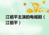 江祖平主演的电视剧（江祖平）