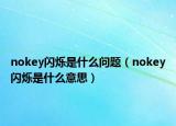 nokey闪烁是什么问题（nokey闪烁是什么意思）