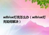 adblue灯亮怎么办（adblue灯亮如何解决）