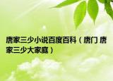 唐家三少小说百度百科（唐门 唐家三少大家庭）