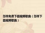怎样免费下载视频歌曲（怎样下载视频歌曲）