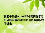 我的手机是oppot29不插内存卡怎么可能只有2G第二张卡怎么用我放不进去