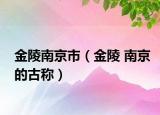 金陵南京市（金陵 南京的古称）