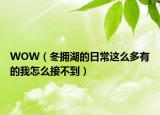 WOW（冬拥湖的日常这么多有的我怎么接不到）