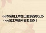 qq农场加工坊加工的东西怎么办（qq加工坊进不去怎么办）