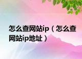 怎么查网站ip（怎么查网站ip地址）