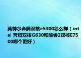 英特尔奔腾双核e5300怎么样（intel 奔腾双核G630和酷睿2双核E7500哪个更好）