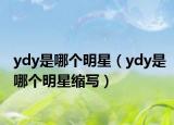 ydy是哪个明星（ydy是哪个明星缩写）