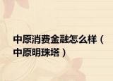 中原消费金融怎么样（中原明珠塔）