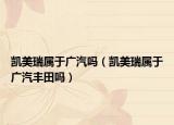 凯美瑞属于广汽吗（凯美瑞属于广汽丰田吗）