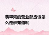 翡翠湾的营业部应该怎么走谁知道呢