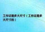 工作证是多大尺寸（工作证是多大尺寸的）