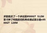 求助我买了一个多彩的9500GT  512M显卡肿了吗我的司机寿命测试显示是n9500GT  128M