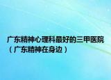 广东精神心理科最好的三甲医院（广东精神在身边）