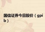 国信证券今日股价（gpib）