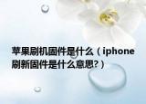 苹果刷机固件是什么（iphone刷新固件是什么意思?）