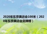 2020年东京奥运会100米（2020年东京奥运会奖牌榜）