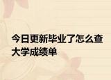 今日更新毕业了怎么查大学成绩单