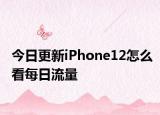 今日更新iPhone12怎么看每日流量