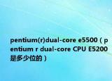 pentium(r)dual-core e5500（pentium r dual-core CPU E5200 是多少位的）