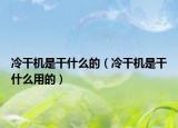 冷干机是干什么的（冷干机是干什么用的）