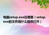 电脑setup.exe在哪里（setup.exe的文件用什么程序打开）