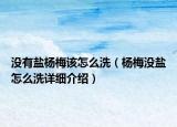 没有盐杨梅该怎么洗（杨梅没盐怎么洗详细介绍）