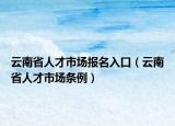 云南省人才市场报名入口（云南省人才市场条例）