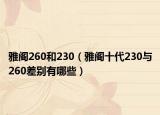 雅阁260和230（雅阁十代230与260差别有哪些）