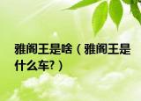 雅阁王是啥（雅阁王是什么车?）