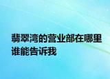 翡翠湾的营业部在哪里谁能告诉我