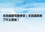 丰田逸致驾驶感受（丰田逸致用了什么悬架）