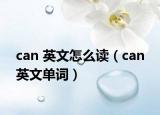 can 英文怎么读（can 英文单词）